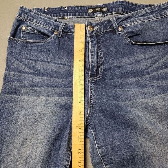 Y2K Tru Luxe Boot Flare Cut Bling  Jeans Crystal Embellished jeans - Toyko ❄️ - Picture 11 of 14